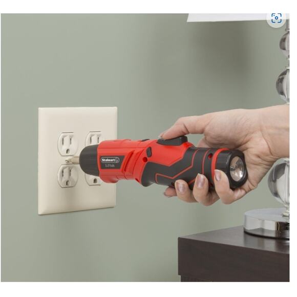 45Pc Pivot Screwdriver CordlessRecharg 3.6V Batt, 2Flashlights,Bits,Sockets,Case - Picture 3 of 8